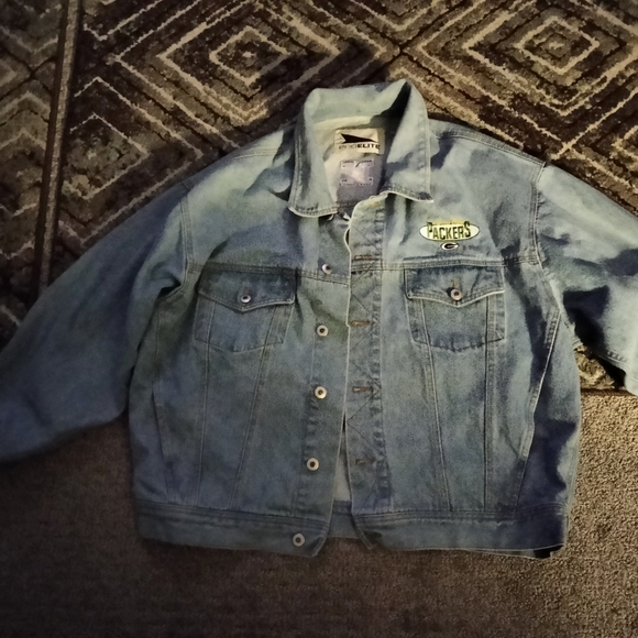 Men's Green Bay Packers Jean Jacket XL - Picture 2 of 4